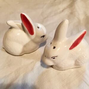 Vintage Bunny Salt & Pepper Shakers • Easter Decor